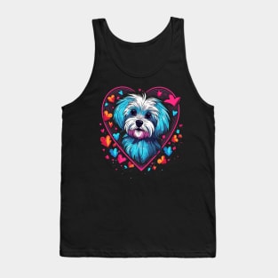 Maltese Valentine Day Tank Top